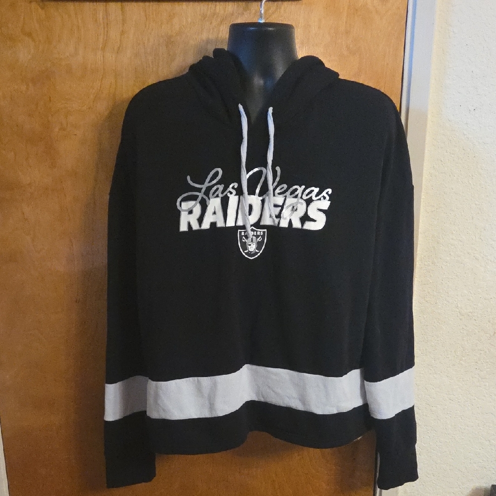NFL Team Apparel Las Vegas Raiders‎ Womens Hoodie Black Grey 2XL